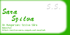 sara szilva business card